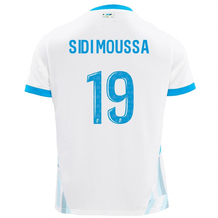 Danxen Mujer Camiseta Salima Sidi Moussa #19 Blanco Azul Cielo 1ª Equipación 2024/25 La Camisa
