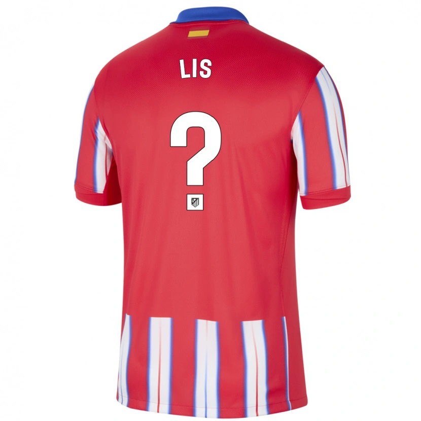 Danxen Mujer Camiseta Adrian Lis #0 Rojo Blanco Azul 1ª Equipación 2024/25 La Camisa