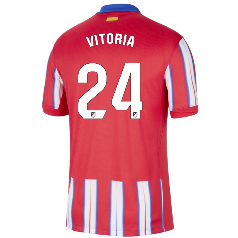 Danxen Mujer Camiseta Ana Vitória #24 Rojo Blanco Azul 1ª Equipación 2024/25 La Camisa