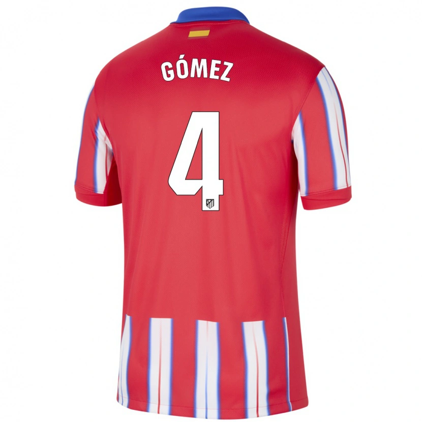 Danxen Mujer Camiseta Mariano Gómez #4 Rojo Blanco Azul 1ª Equipación 2024/25 La Camisa