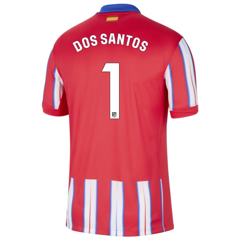 Danxen Mujer Camiseta Alex Dos Santos #1 Rojo Blanco Azul 1ª Equipación 2024/25 La Camisa