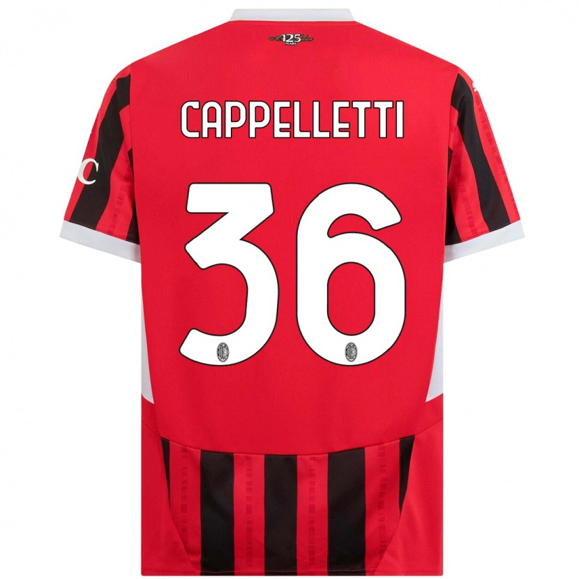 Danxen Mujer Camiseta Mattia Cappelletti #36 Rojo Negro 1ª Equipación 2024/25 La Camisa