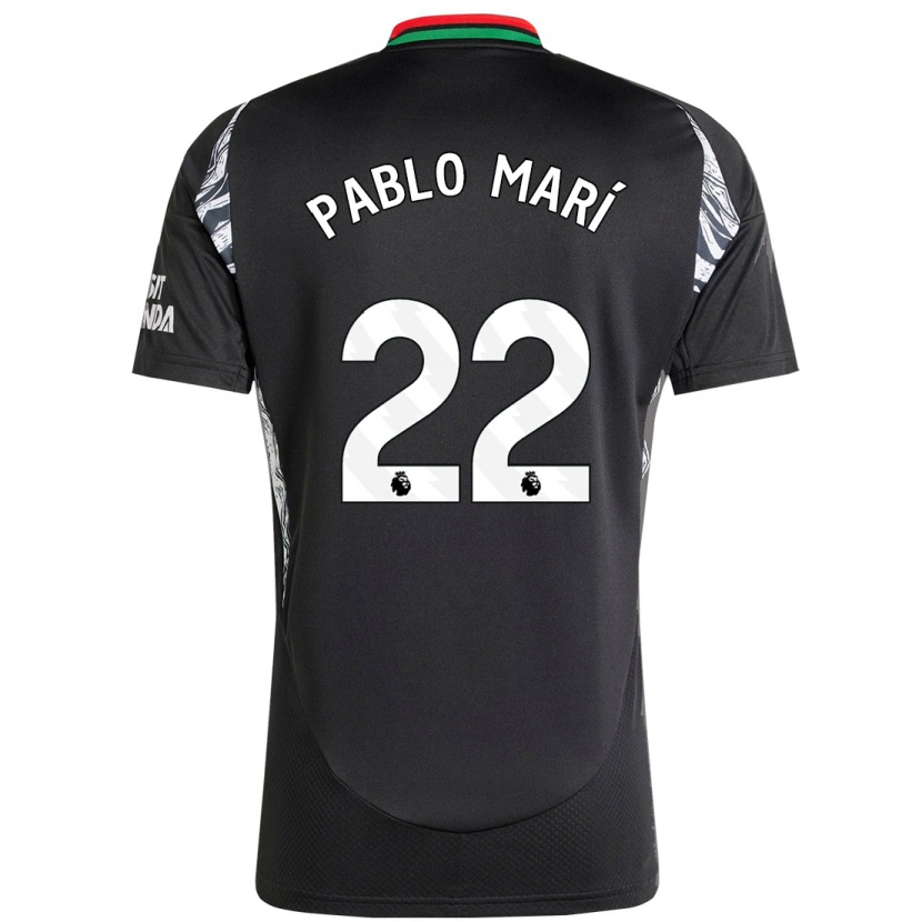 Danxen Mujer Camiseta Pablo Mari #22 Negro 2ª Equipación 2024/25 La Camisa