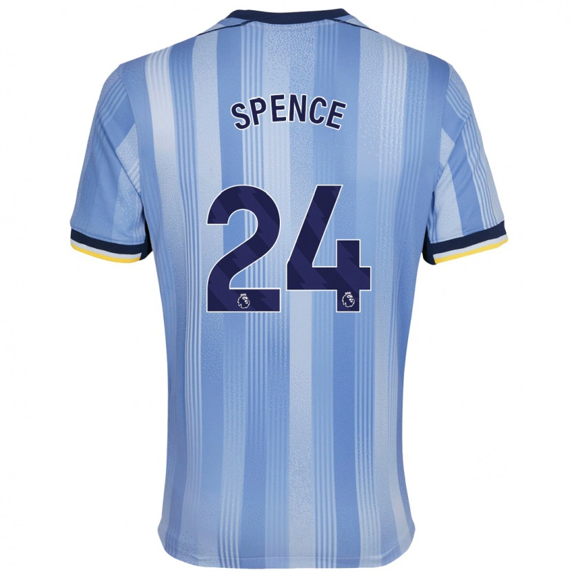 Danxen Mujer Camiseta Djed Spence #24 Azul Claro 2ª Equipación 2024/25 La Camisa