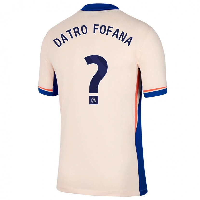 Danxen Mujer Camiseta David Datro Fofana #0 Beige Claro 2ª Equipación 2024/25 La Camisa