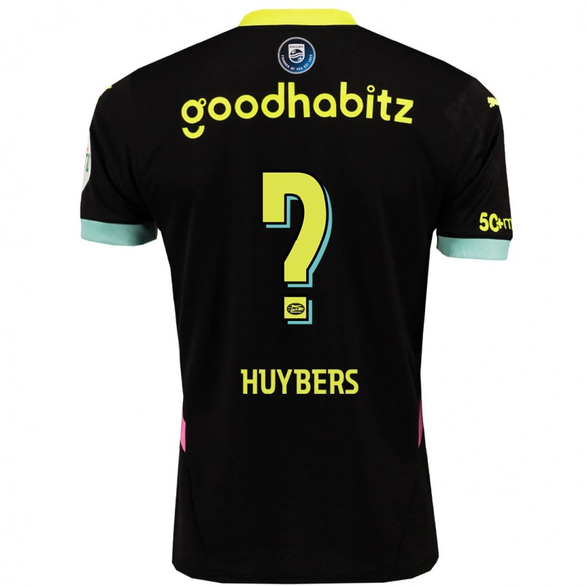 Danxen Mujer Camiseta Quinten Huybers #0 Negro Amarillo 2ª Equipación 2024/25 La Camisa