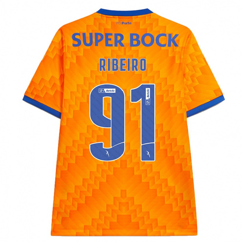 Danxen Mujer Camiseta Gonçalo Ribeiro #91 Naranja 2ª Equipación 2024/25 La Camisa