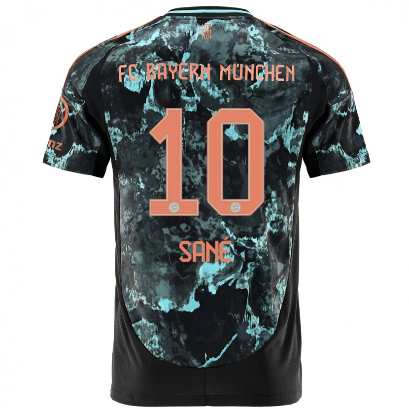 Danxen Mujer Camiseta Leroy Sané #10 Negro 2ª Equipación 2024/25 La Camisa