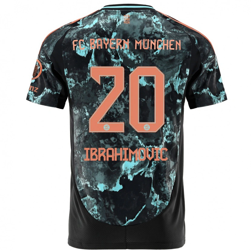 Danxen Mujer Camiseta Arijon Ibrahimovic #20 Negro 2ª Equipación 2024/25 La Camisa