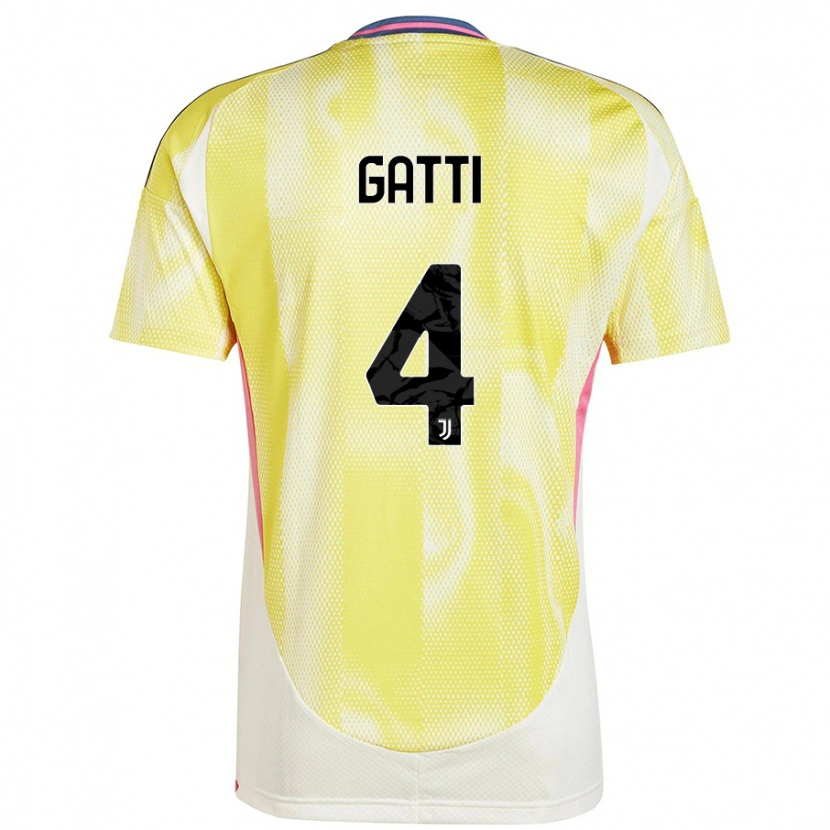 Danxen Mujer Camiseta Federico Gatti #4 Amarillo Solar 2ª Equipación 2024/25 La Camisa