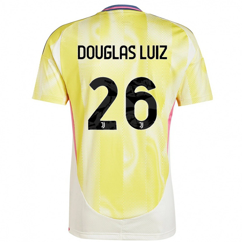 Danxen Mujer Camiseta Douglas Luiz #26 Amarillo Solar 2ª Equipación 2024/25 La Camisa
