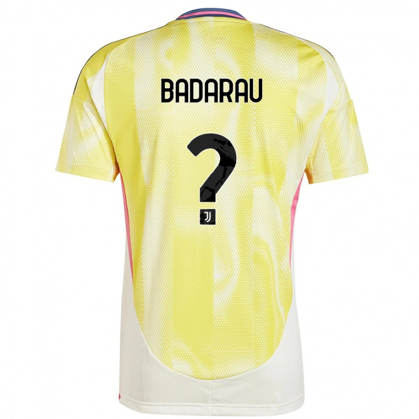 Danxen Mujer Camiseta Fabio Bădărău #0 Amarillo Solar 2ª Equipación 2024/25 La Camisa