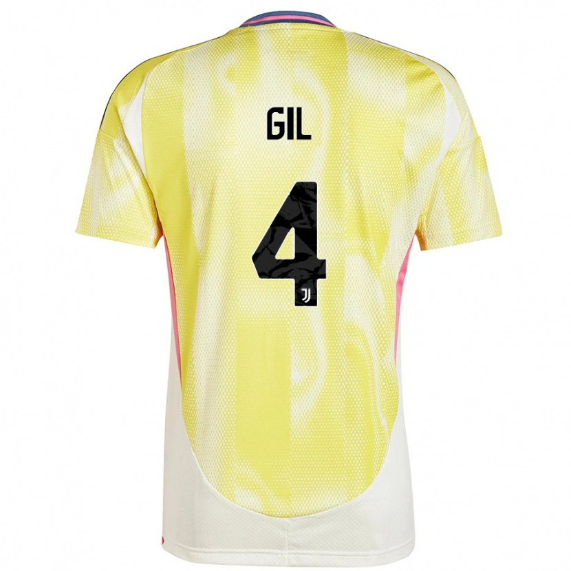 Danxen Mujer Camiseta Javier Gil #4 Amarillo Solar 2ª Equipación 2024/25 La Camisa