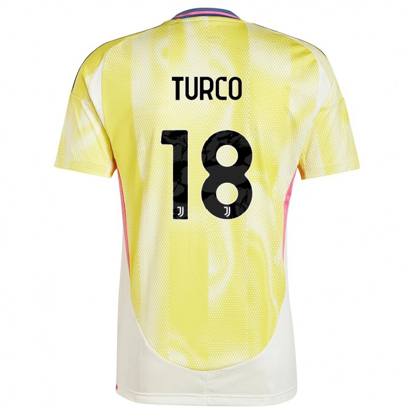Danxen Mujer Camiseta Nicolo Turco #18 Amarillo Solar 2ª Equipación 2024/25 La Camisa