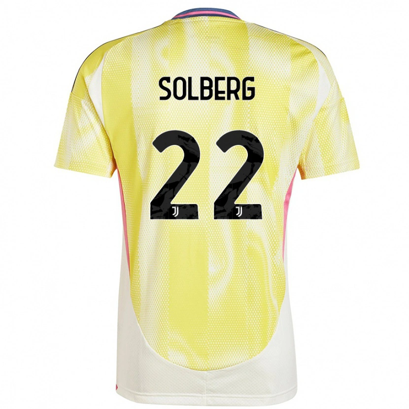 Danxen Mujer Camiseta Elias Solberg #22 Amarillo Solar 2ª Equipación 2024/25 La Camisa