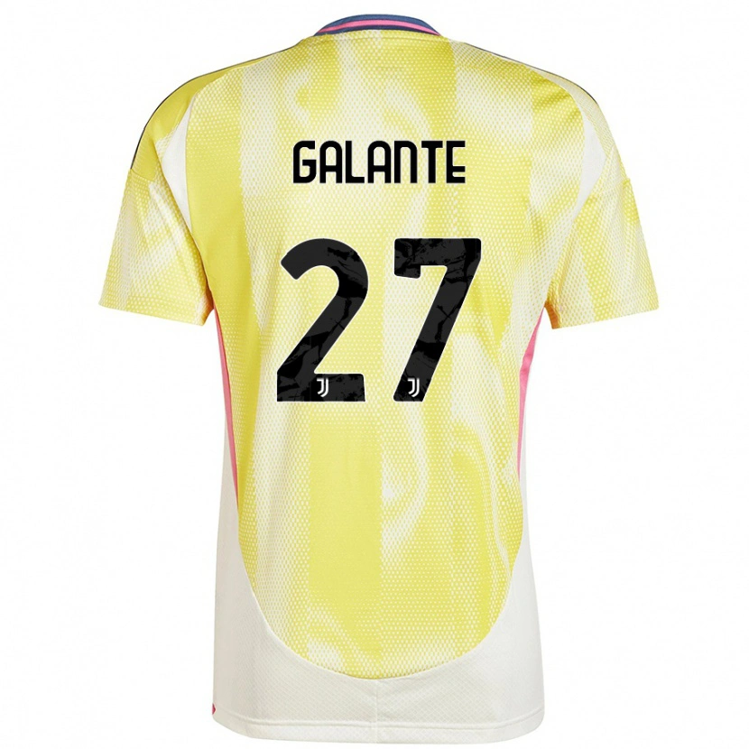 Danxen Mujer Camiseta Tommaso Galante #27 Amarillo Solar 2ª Equipación 2024/25 La Camisa
