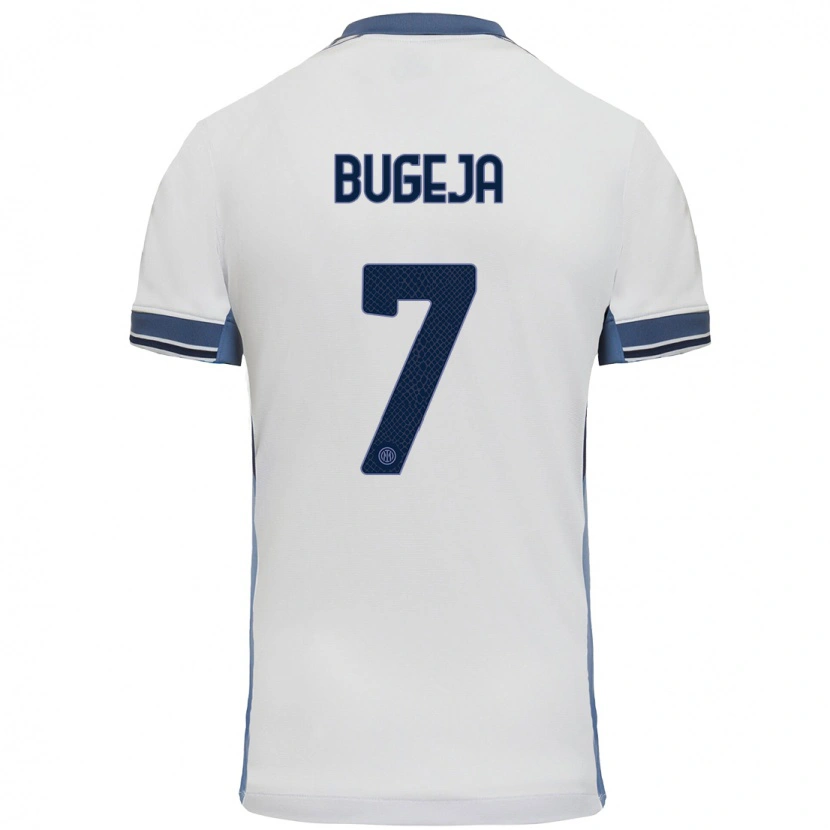 Danxen Mujer Camiseta Haley Bugeja #7 Blanco Gris 2ª Equipación 2024/25 La Camisa