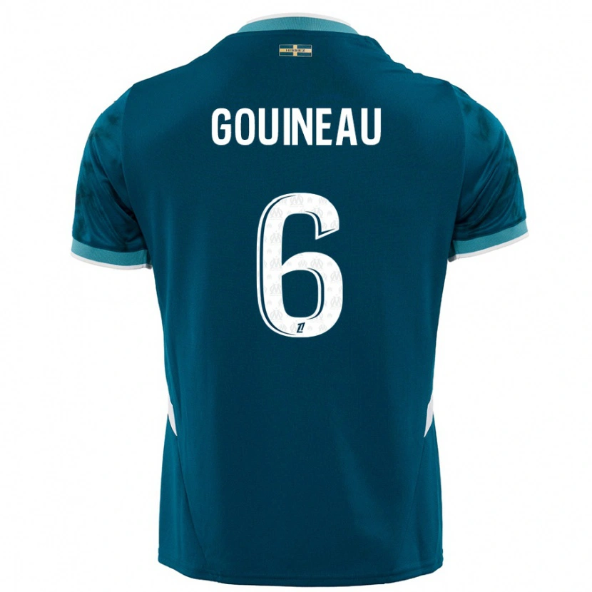 Danxen Mujer Camiseta Coline Gouineau #6 Azul Turquesa 2ª Equipación 2024/25 La Camisa