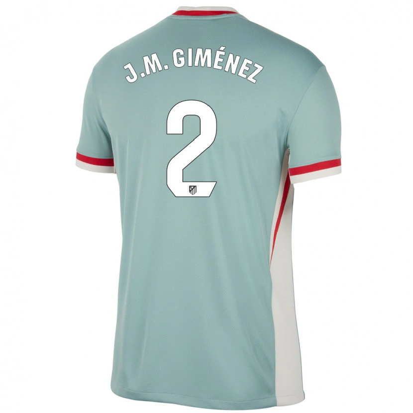 Danxen Mujer Camiseta José María Giménez #2 Beige Claro Azul 2ª Equipación 2024/25 La Camisa