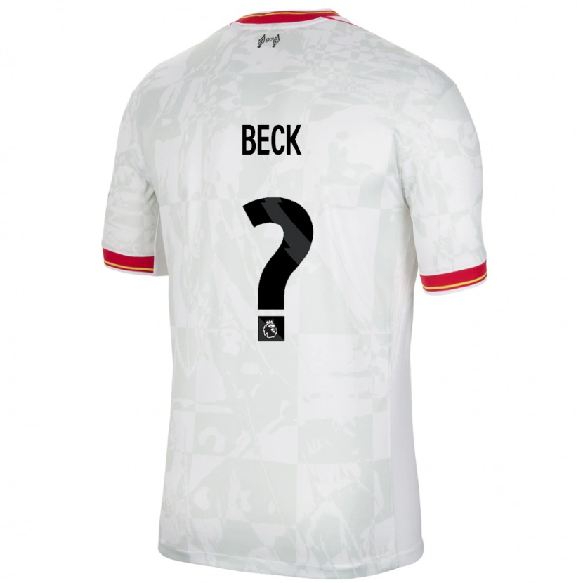 Danxen Mujer Camiseta Owen Beck #0 Blanco Rojo Negro Equipación Tercera 2024/25 La Camisa