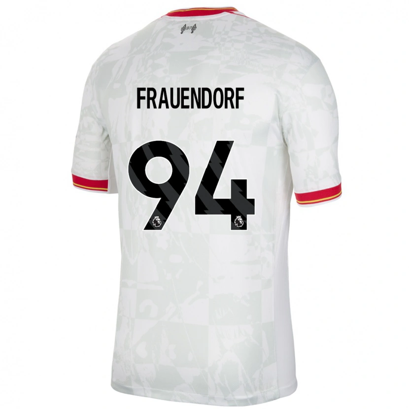 Danxen Mujer Camiseta Melkamu Frauendorf #94 Blanco Rojo Negro Equipación Tercera 2024/25 La Camisa