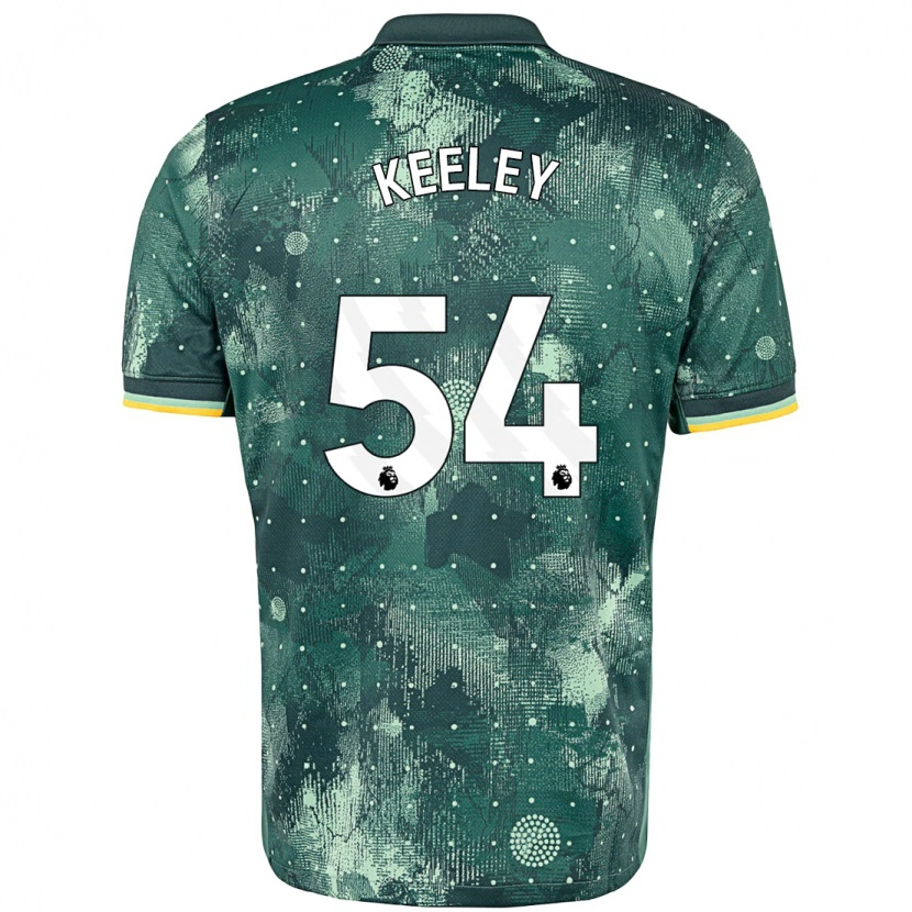 Danxen Mujer Camiseta Josh Keeley #54 Verde Menta Equipación Tercera 2024/25 La Camisa