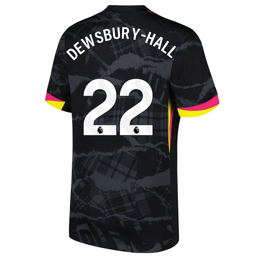 Danxen Mujer Camiseta Kiernan Dewsbury-Hall #22 Negro Rosa Equipación Tercera 2024/25 La Camisa