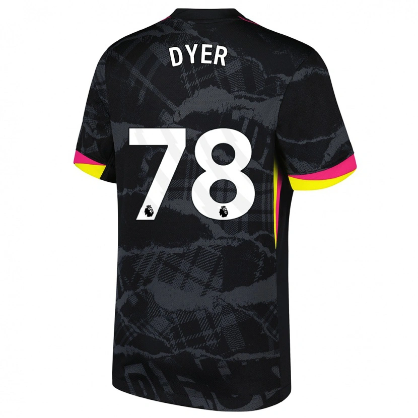 Danxen Mujer Camiseta Kiano Dyer #78 Negro Rosa Equipación Tercera 2024/25 La Camisa