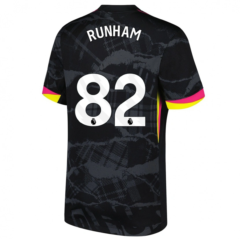 Danxen Mujer Camiseta Frankie Runham #82 Negro Rosa Equipación Tercera 2024/25 La Camisa