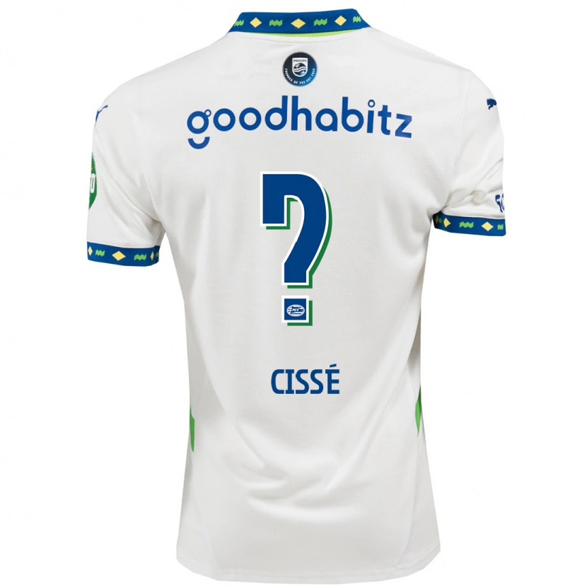 Danxen Mujer Camiseta Alseny Cissé #0 Blanco Azul Oscuro Equipación Tercera 2024/25 La Camisa