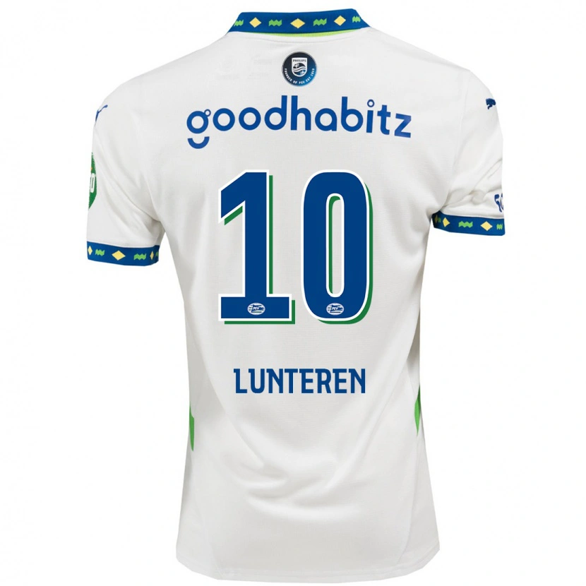 Danxen Mujer Camiseta Desiree Van Lunteren #10 Blanco Azul Oscuro Equipación Tercera 2024/25 La Camisa