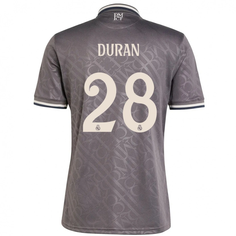 Danxen Mujer Camiseta Pol Duran #28 Carbón Equipación Tercera 2024/25 La Camisa