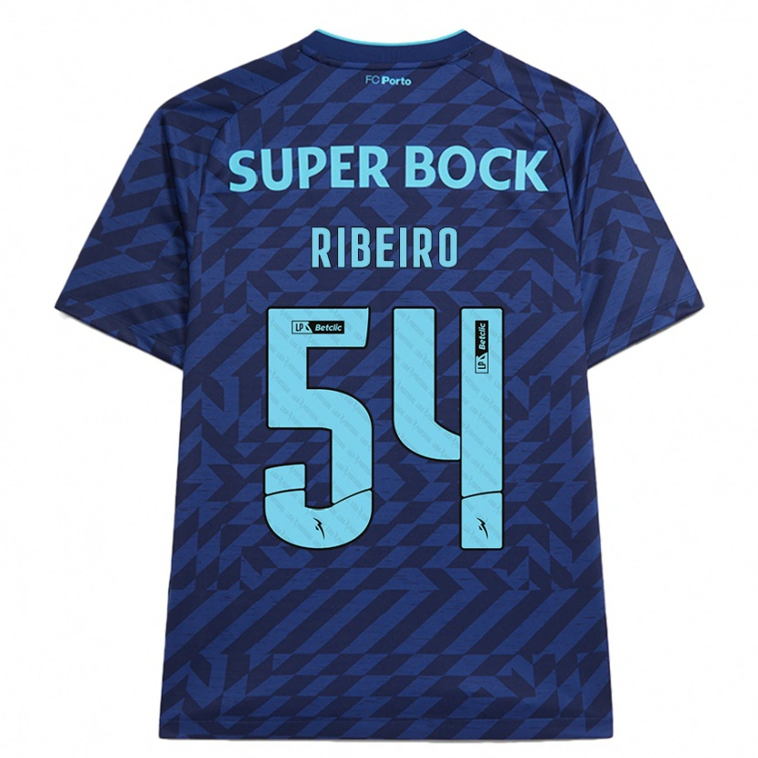 Danxen Mujer Camiseta António Ribeiro #54 Azul Marino Equipación Tercera 2024/25 La Camisa