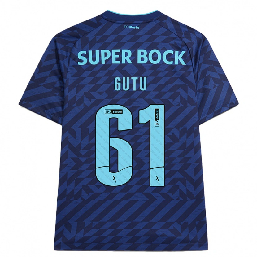 Danxen Mujer Camiseta Denis Gutu #61 Azul Marino Equipación Tercera 2024/25 La Camisa