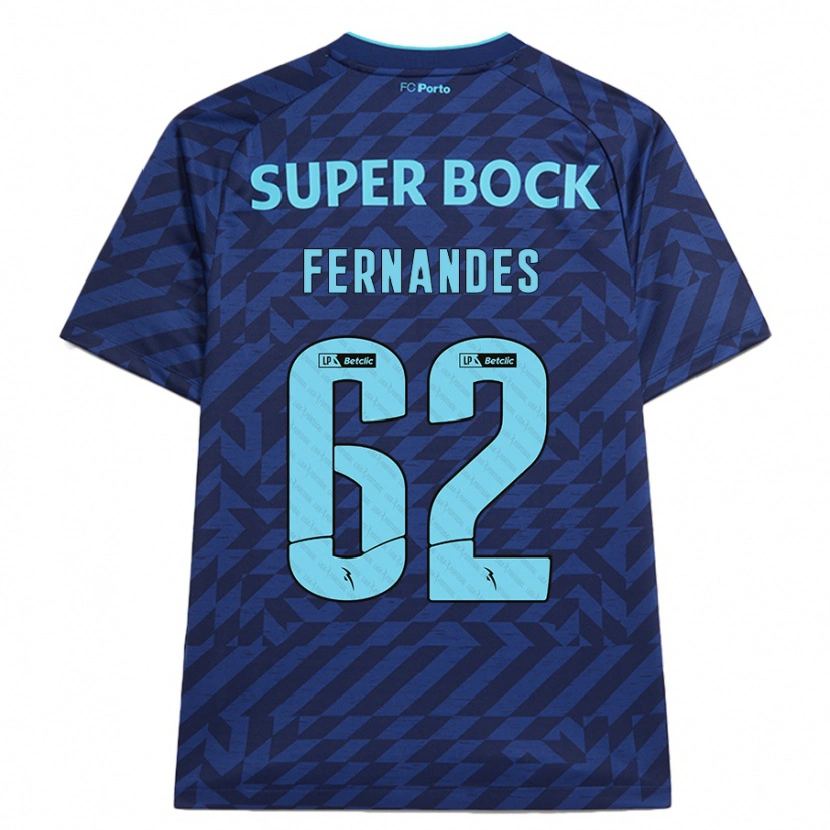 Danxen Mujer Camiseta Rodrigo Fernandes #62 Azul Marino Equipación Tercera 2024/25 La Camisa