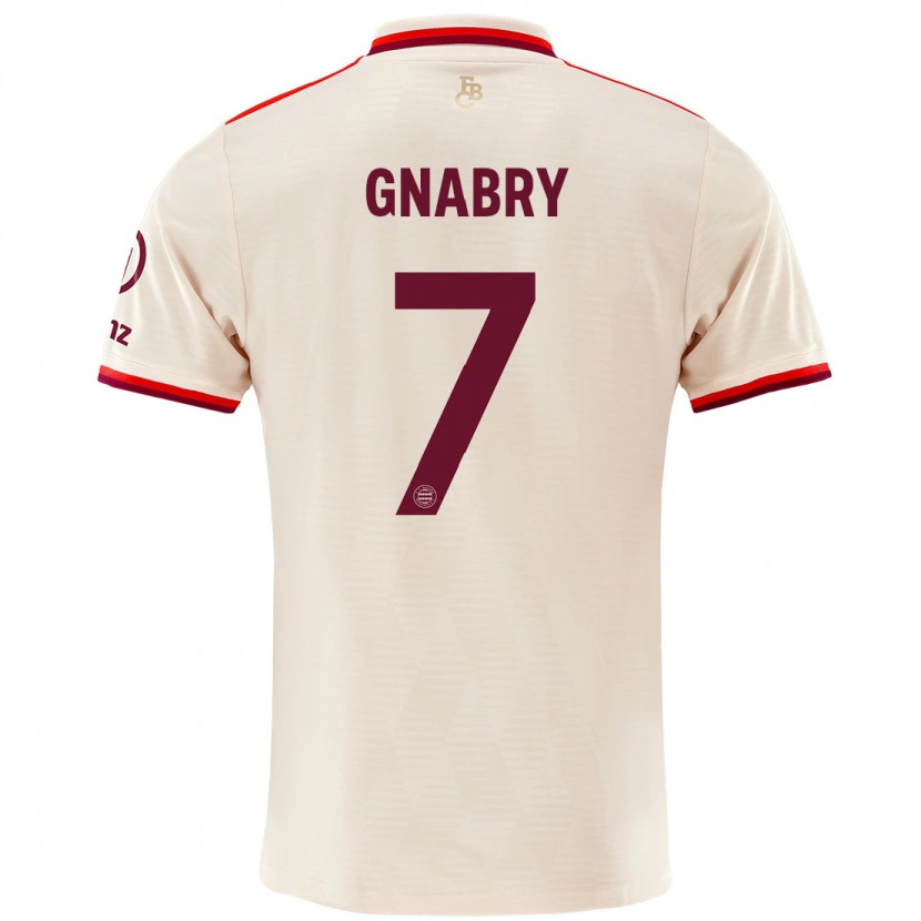 Danxen Mujer Camiseta Serge Gnabry #7 Lino Equipación Tercera 2024/25 La Camisa