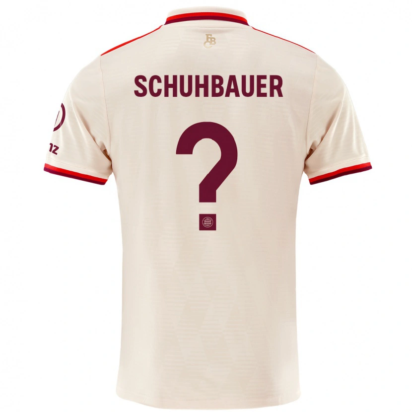 Danxen Mujer Camiseta Maximilian Schuhbauer #0 Lino Equipación Tercera 2024/25 La Camisa