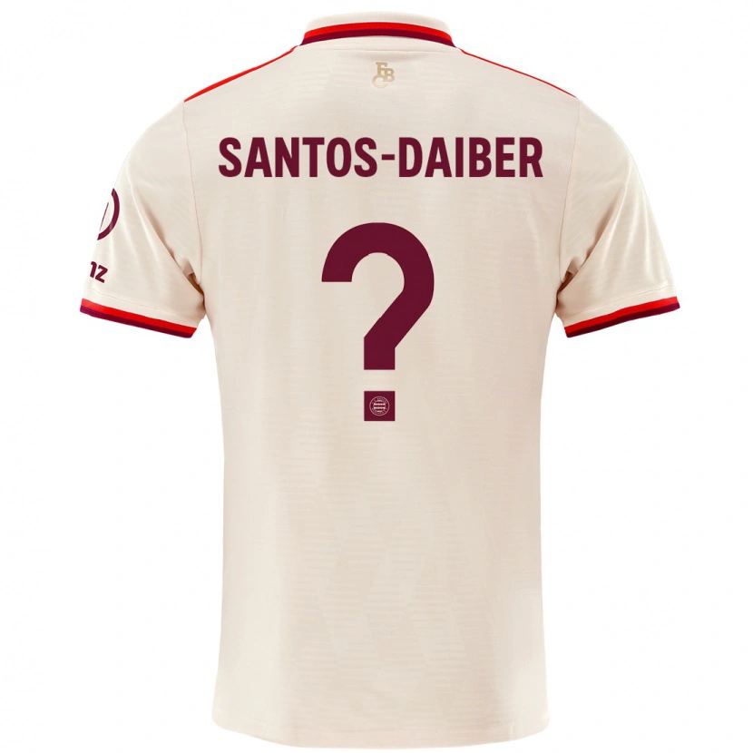 Danxen Mujer Camiseta David Santos-Daiber #0 Lino Equipación Tercera 2024/25 La Camisa