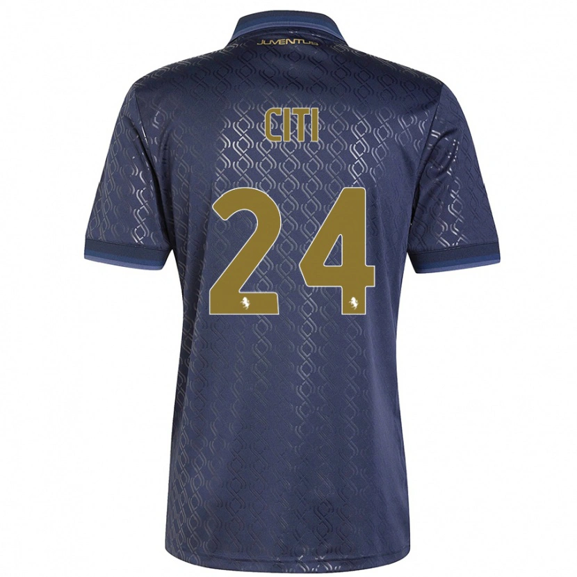 Danxen Mujer Camiseta Alessandro Citi #24 Azul Marino Equipación Tercera 2024/25 La Camisa
