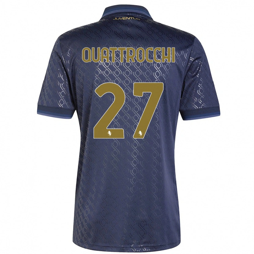 Danxen Mujer Camiseta Juan Ignacio Quattrocchi #27 Azul Marino Equipación Tercera 2024/25 La Camisa