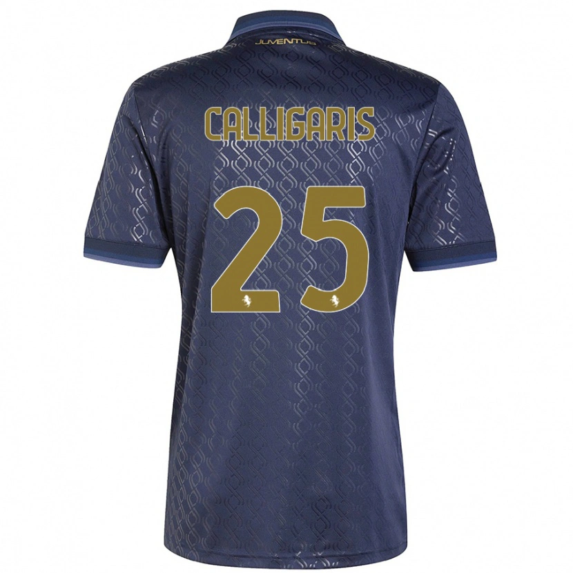 Danxen Mujer Camiseta Viola Calligaris #25 Azul Marino Equipación Tercera 2024/25 La Camisa