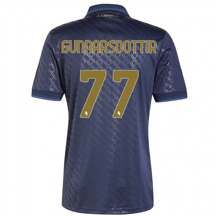 Danxen Mujer Camiseta Sara Björk Gunnarsdóttir #77 Azul Marino Equipación Tercera 2024/25 La Camisa