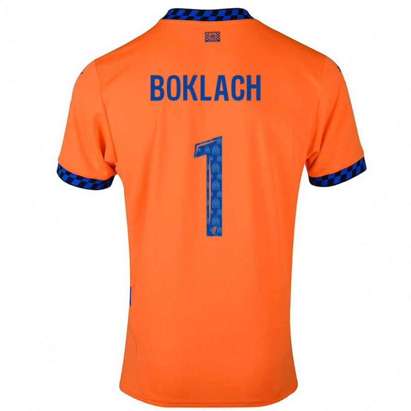 Danxen Mujer Camiseta Kateryna Boklach #1 Naranja Azul Oscuro Equipación Tercera 2024/25 La Camisa