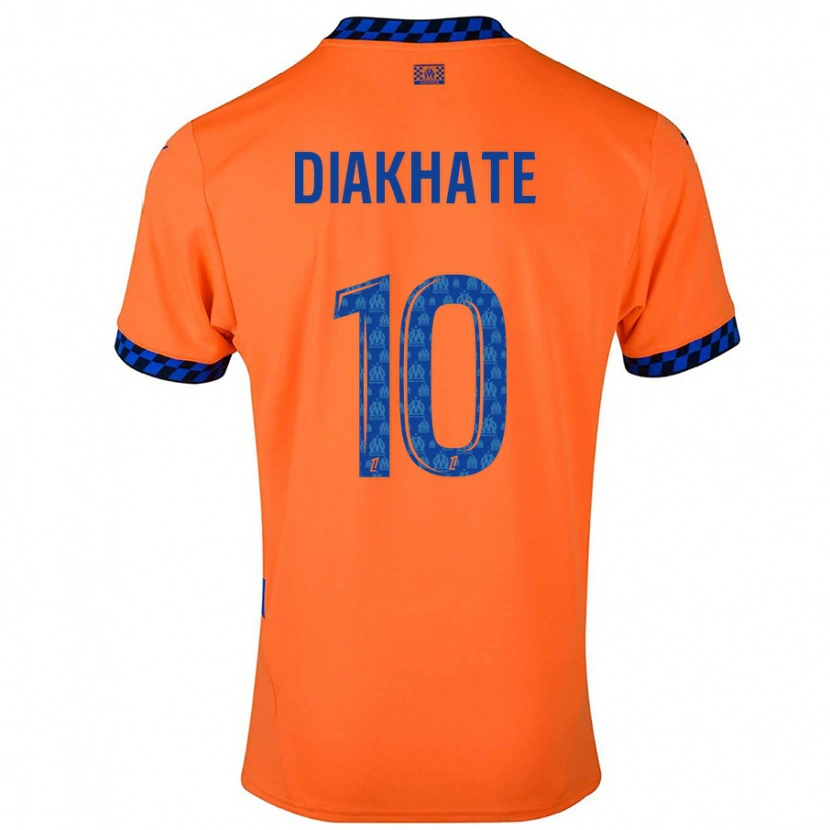 Danxen Mujer Camiseta Ndeye Awa Diakhaté #10 Naranja Azul Oscuro Equipación Tercera 2024/25 La Camisa