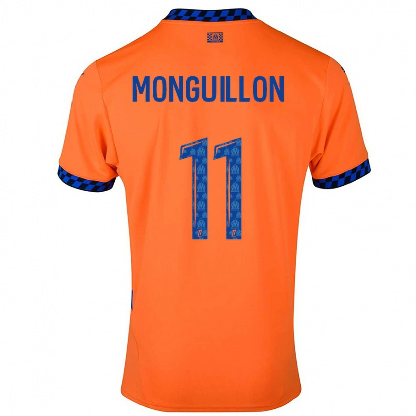 Danxen Mujer Camiseta Coralie Monguillon #11 Naranja Azul Oscuro Equipación Tercera 2024/25 La Camisa