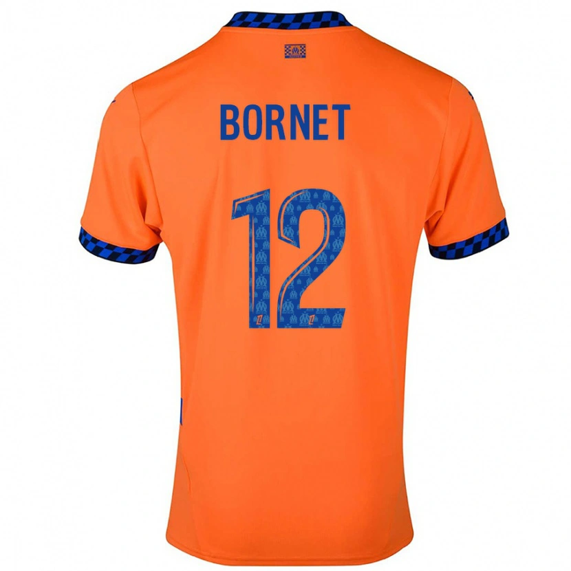 Danxen Mujer Camiseta Camille Bornet #12 Naranja Azul Oscuro Equipación Tercera 2024/25 La Camisa