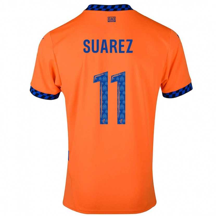 Danxen Mujer Camiseta Luis Suarez #11 Naranja Azul Oscuro Equipación Tercera 2024/25 La Camisa