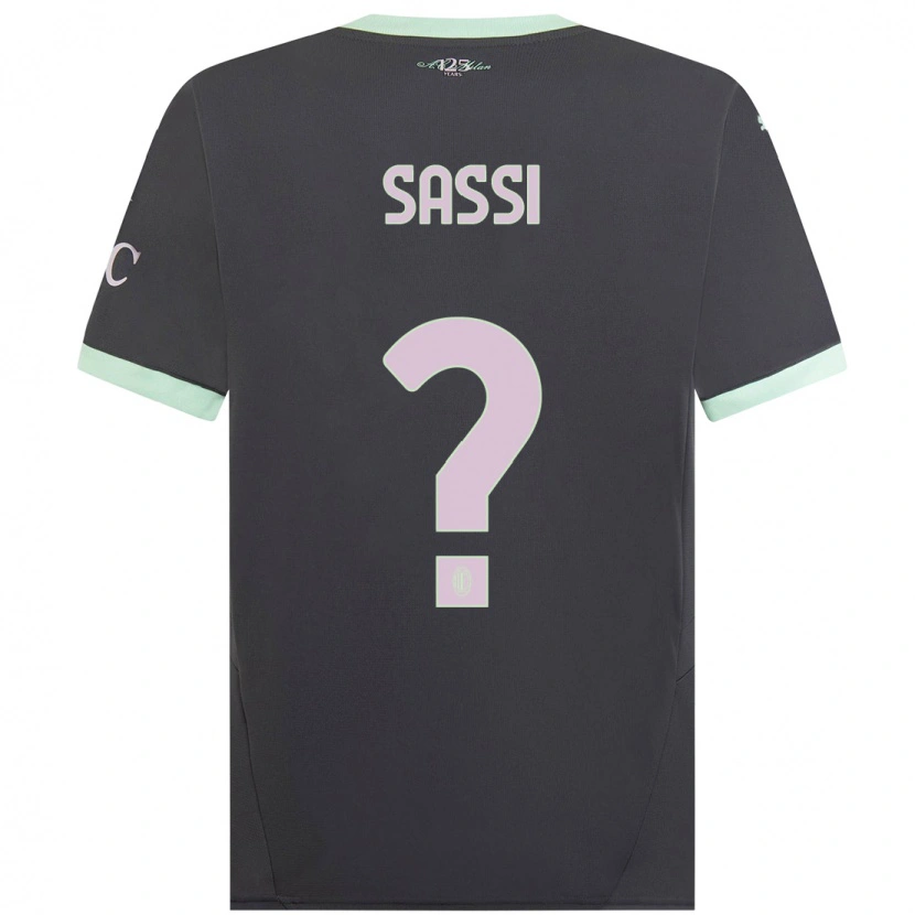 Danxen Mujer Camiseta Simone Sassi #0 Gris Equipación Tercera 2024/25 La Camisa