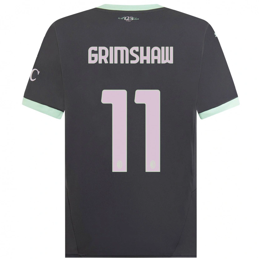 Danxen Mujer Camiseta Christy Grimshaw #11 Gris Equipación Tercera 2024/25 La Camisa