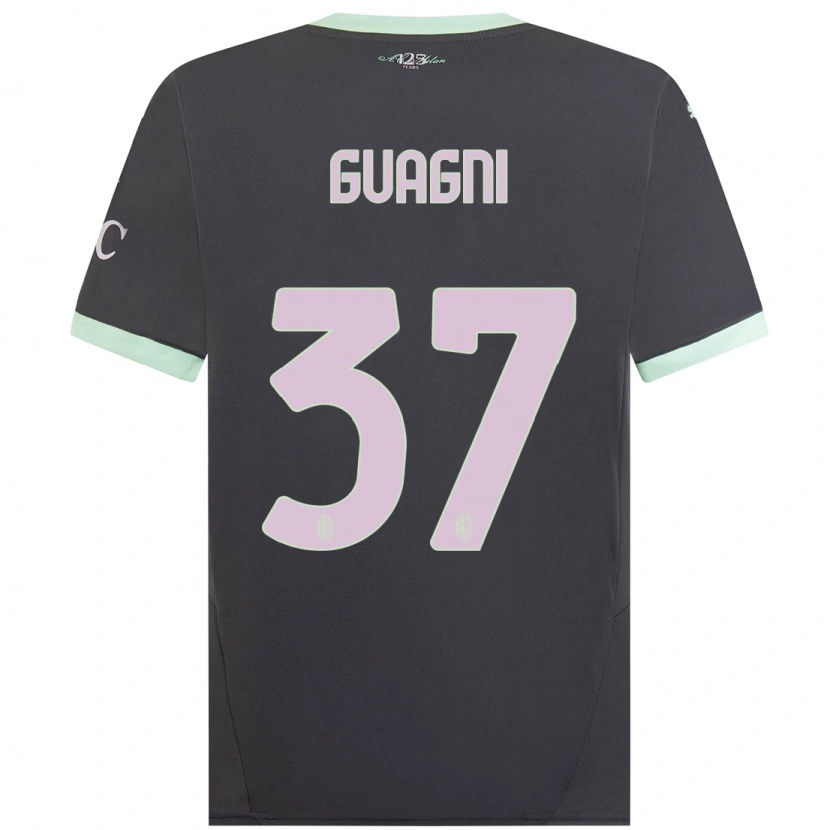 Danxen Mujer Camiseta Alia Guagni #37 Gris Equipación Tercera 2024/25 La Camisa